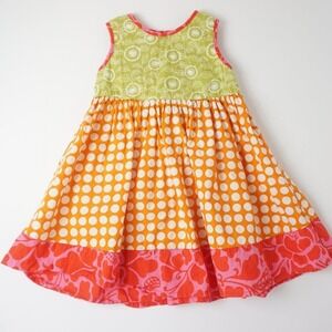Zen Zen Girls Retro Print Boho Sleeveless Cotton Dress Colorful Size 2T